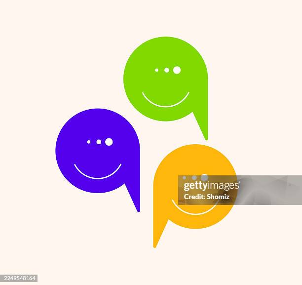 chat message bubbles icon on white background - live chat button stock illustrations