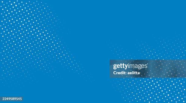 abstract blue background in halftone style consisting of four-point diamond star elements. - halftone dot pattern stock illustrations