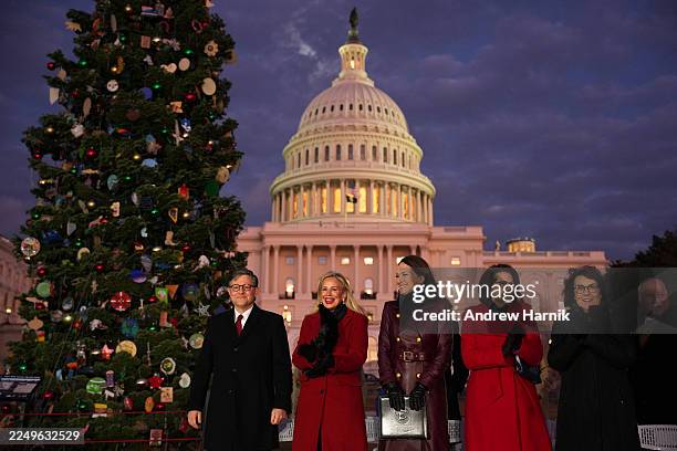 Speaker of the House Mike Johnson , his wife Kelly Johnson, U.S. Secretary of Agriculture Brooke Rollins, U.S. Sen. Catherine Cortez Masto , U.S....