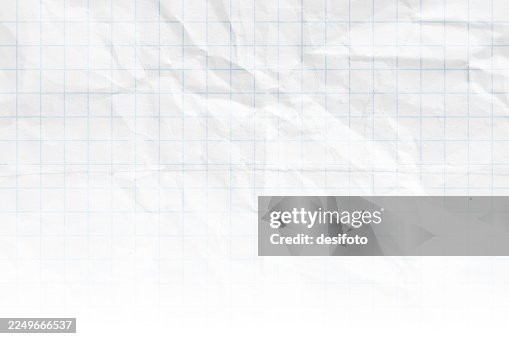 White coloured creased crumpled crushed rough paper horizontal vector backgrounds with wrinkles and creases and faint gray blue colored checked pattern like a blank empty faded graph page of math notebook White coloured creased crumpled crushed rough paper horizontal vector backgrounds with wrinkles and creases and faint gray blue colored checked pattern like a blank empty faded graph page of math notebook