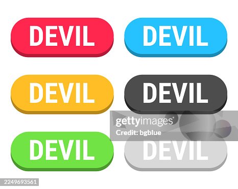 Devil - Colorful 3D click web buttons on blank background Devil - Colorful 3D click web buttons on blank background