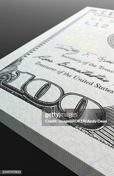 ten thousand dollar stack of one hundred dollar bills close-up abstact - thousand dollar bill stock illustrations