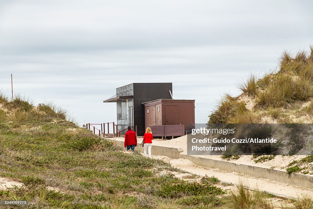 Esposende, Portugal, footpath along the beach