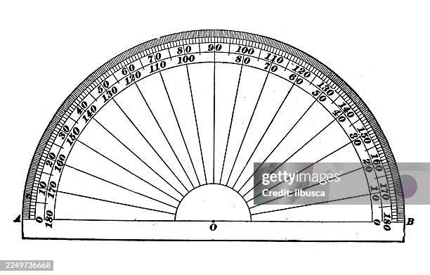 protractor - mechanical engineering stock illustrations