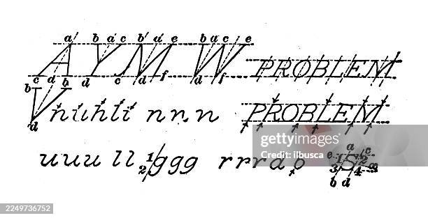 technical font typescript - mechanical engineering stock illustrations