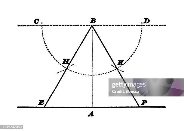 basic geometry - mechanical engineering drawing stock illustrations