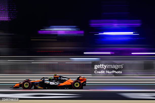 Lando Norris of the McLaren Formula 1 Team participates in qualifications on Yas Island, Abu Dhabi, on December 6, 2025.