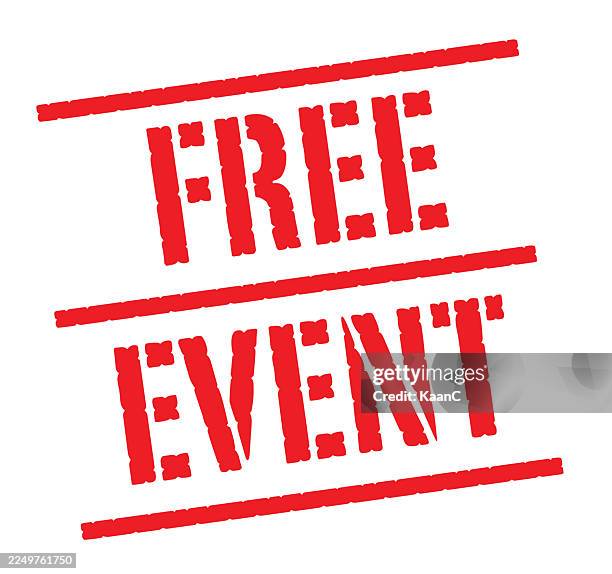 free event. rubber stamp vector stock illustration - event manager stock illustrations