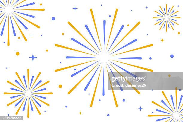 fireworks vector background - fireworks vector stock illustrations