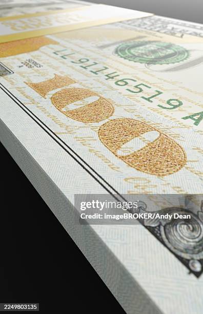 ten thousand dollar stack of one hundred dollar bills close-up abstact - thousand dollar bill stock illustrations