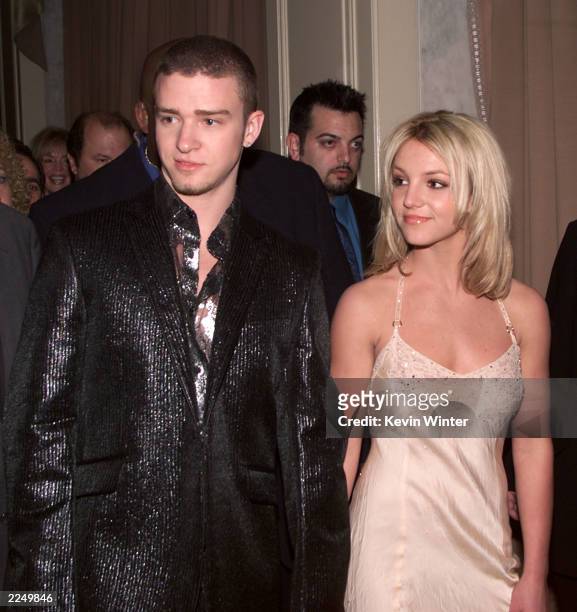 Justin Timberlake and Britney Spears at 'A Family Celebration 2001' at the Regent Beverly Wilshire Hotel, Beverly Hills, Ca. 4/1/01. Los Angeles....