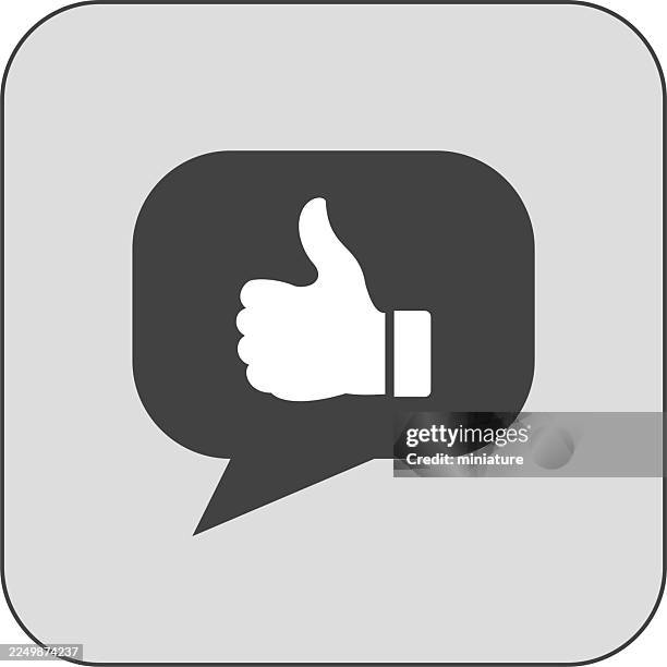 speech bubble with like symbol - multimedia background stock illustrations