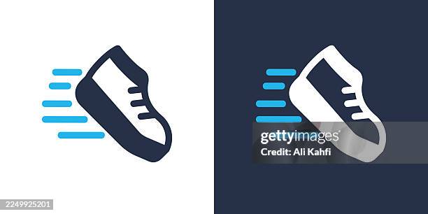 running glyph solid icon. solid icon that can be applied anywhere, simple, pixel perfect and modern style. - squat exercise stock illustrations