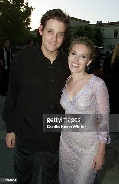 Michael Foley and wife Jennifer Crystal Foley at HBO's screening of '61*' at Paramount Studios in Los Angeles, Ca. 4/16/01.Photo by Kevin...