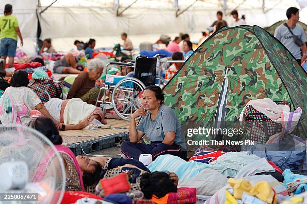Residents are taking refuge in a temporary shelter in Buriram Province, following clashes between Thai and Cambodian soldiers that have heightened...