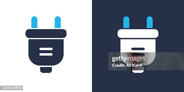 electric plug glyph solid icon. solid icon that can be applied anywhere, simple, pixel perfect and modern style. - ethernet cable stock illustrations