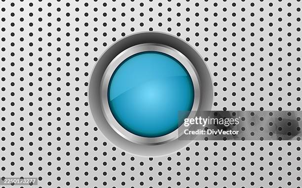 steel button design - volume dial stock illustrations