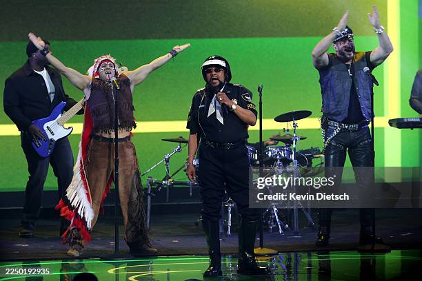 Victor Willis of the Village People performs during the FIFA World Cup 2026 Official Draw at John F. Kennedy Center for the Performing Arts on...