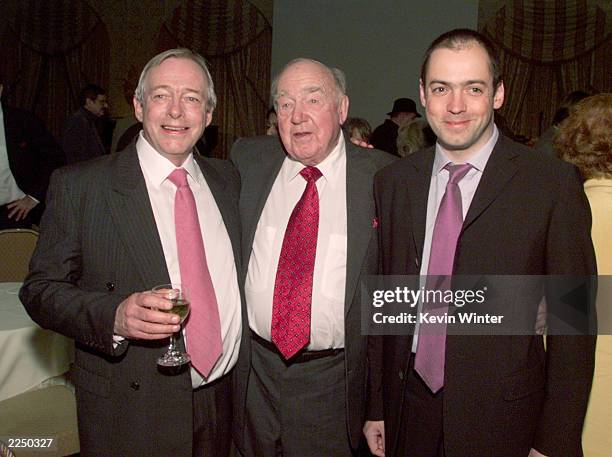 Ronald Neame with his son Christopher Neame and his grandson Garreth Neame at a reception hosted by BAFTA/LA honoring producer/director Ronald Neame,...