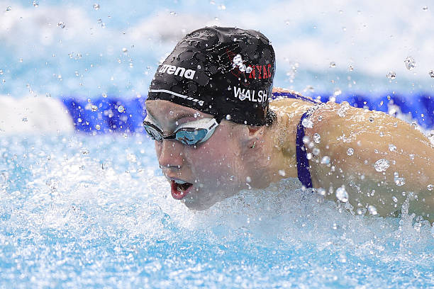 Gretchen Walsh competes in the Women's 50m Butterfly final during day 4 of the Toyota U.S. Open at Lee and Joe Jamail Texas Swimming Center on...