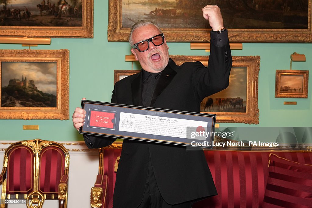 London Ray Ray Winstone receives the Freedom of the City of London at Mansion ...