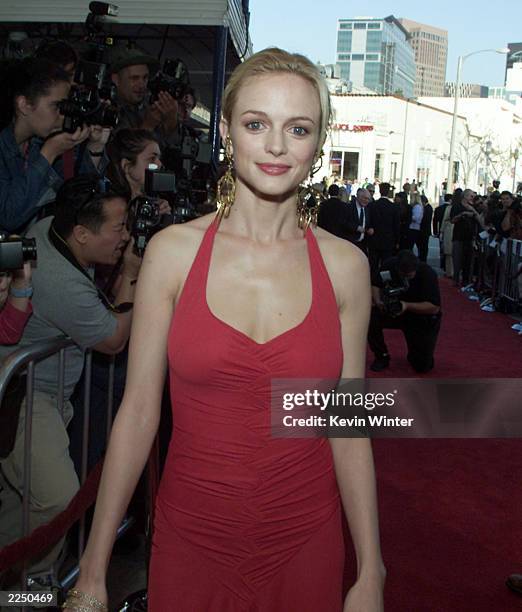 Actress Heather Graham arrives for the premiere of Columbia Pictures' 'A Knight's Tale' at the Mann Village Theatre in Los Angeles, CA., Tuesday, May...