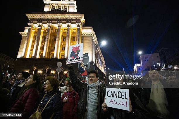 Anti-government protest demanding the immediate resignation of Bulgaria's current government in Sofia, Bulgaria on December 10, 2025.