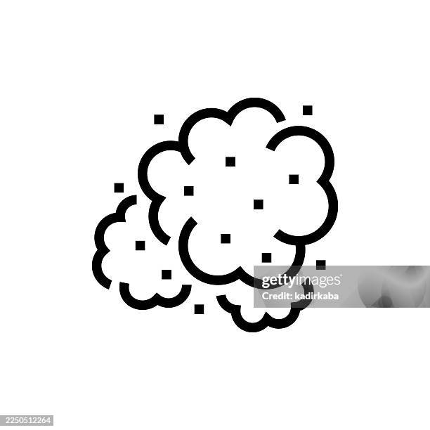air pollution and dust icon - dusting stock illustrations