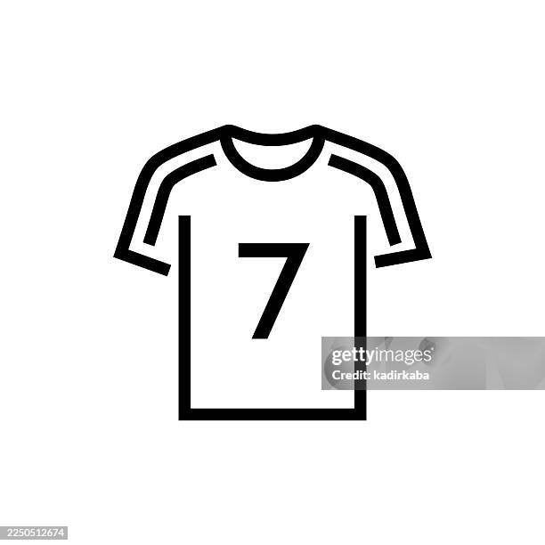 football uniform icon - soccer uniform stock illustrations