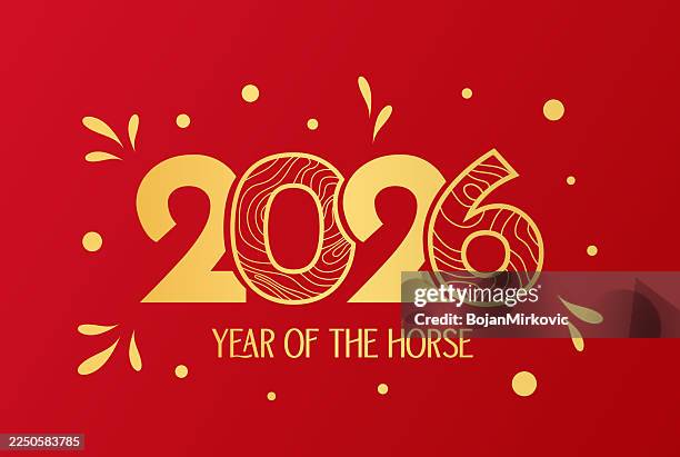 chinese new year 2026 poster, background. year of the horse. vector - lunar new year 2026 horse stock illustrations