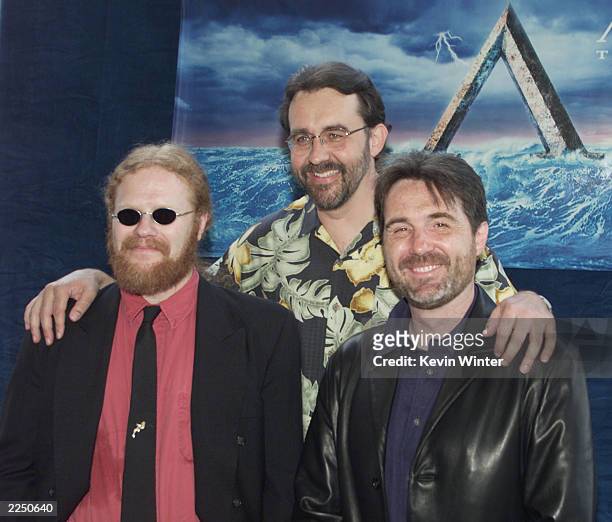 Co-directors Gary Trousdale , Kirk Wise and producer Don Hahn at the world premiere of 'Atlantis: The Lost Empire', Disney's new animated feature, at...