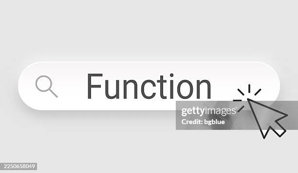 funktion – suchleiste mit cursor auf leerem hintergrund - mathematische funktion stock-grafiken, -clipart, -cartoons und -symbole
