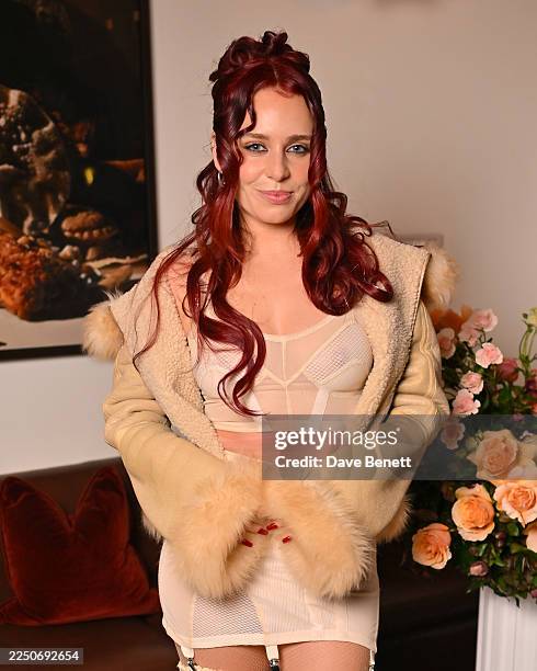 Rose Gray attends the British Vogue and Omoda party celebrating Vogue's 50 Best Dressed at Mount Street Restaurant on December 11, 2025 in London,...