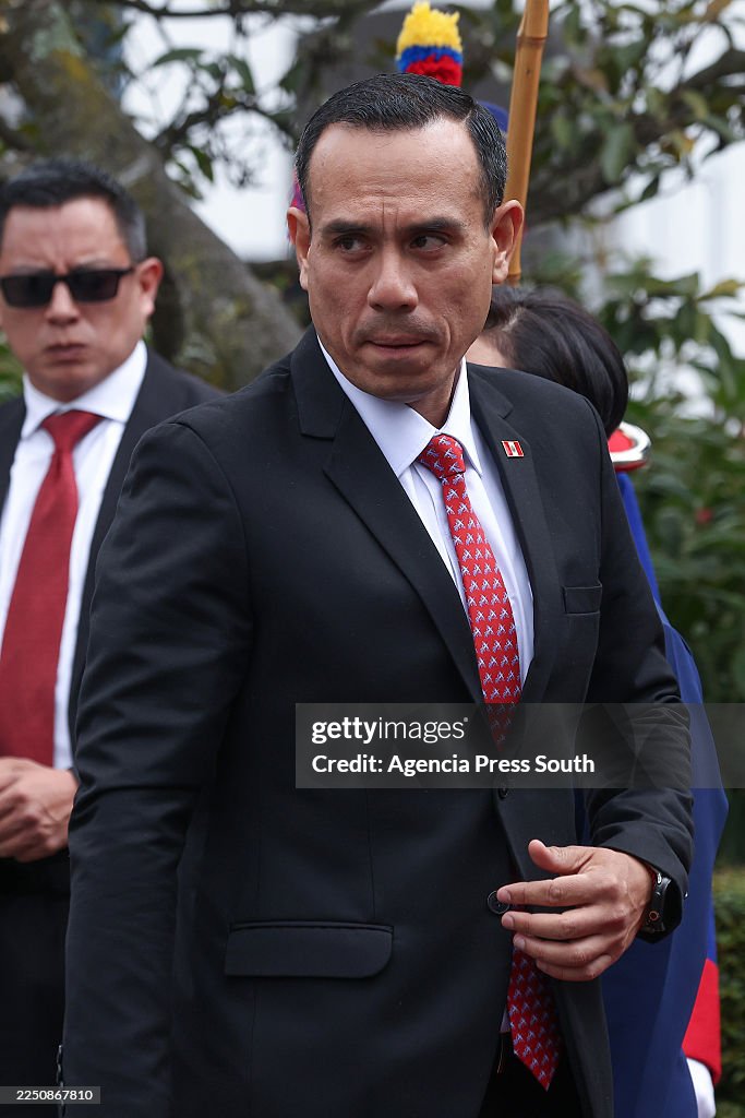 Jose Jeri President Of Peru Visits Ecuador