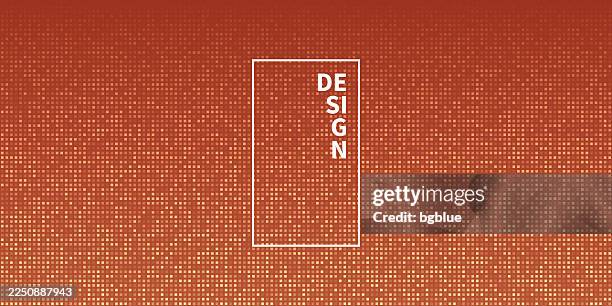 abstract orange halftone background with dotted - trendy design - sequin pattern stock illustrations