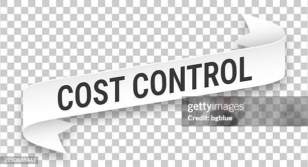 cost control - 3d banner on transparent background - cost control stock illustrations