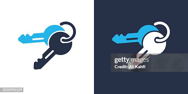 house keys glyph solid icon. solid icon that can be applied anywhere, simple, pixel perfect and modern style. - key stock illustrations