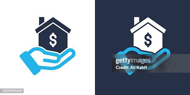 mortgage glyph solid icon. solid icon that can be applied anywhere, simple, pixel perfect and modern style. - mortgage document stock illustrations