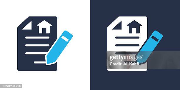contract glyph solid icon. solid icon that can be applied anywhere, simple, pixel perfect and modern style. - mortgage document stock illustrations