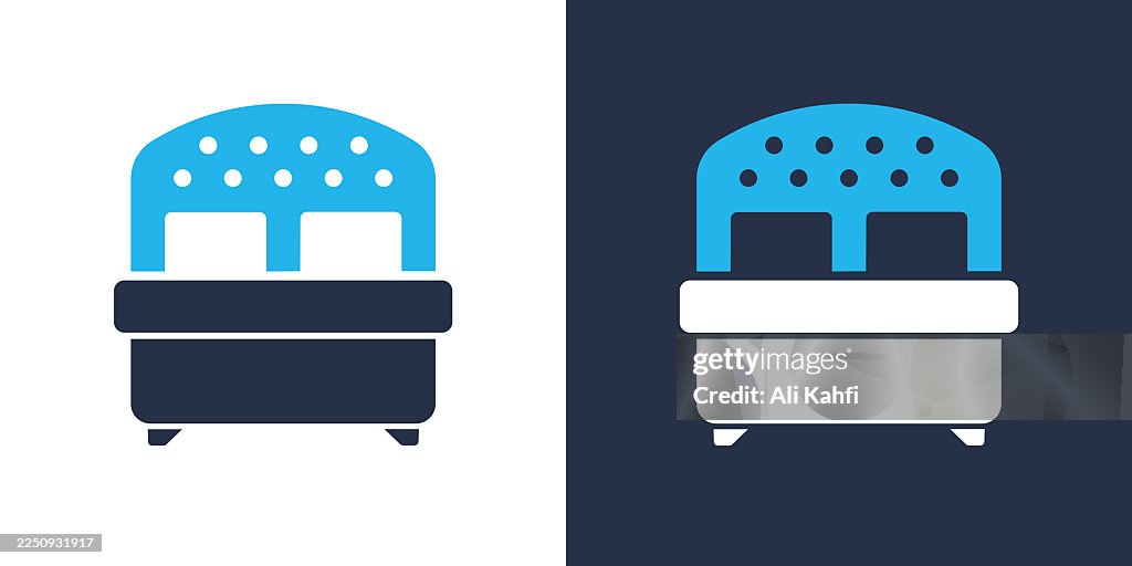 Bed glyph solid icon. Solid icon that can be applied anywhere, simple, pixel perfect and modern style.