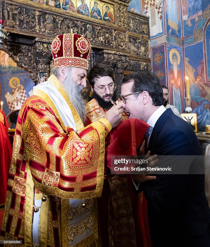 The Royal Family Of Serbia Celebrates The Saint Andrew Baptism In Belgrade