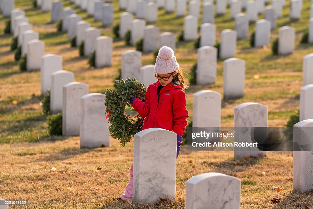 Arlington National Cemetery Hosts Its Annual Wreaths Across America Event