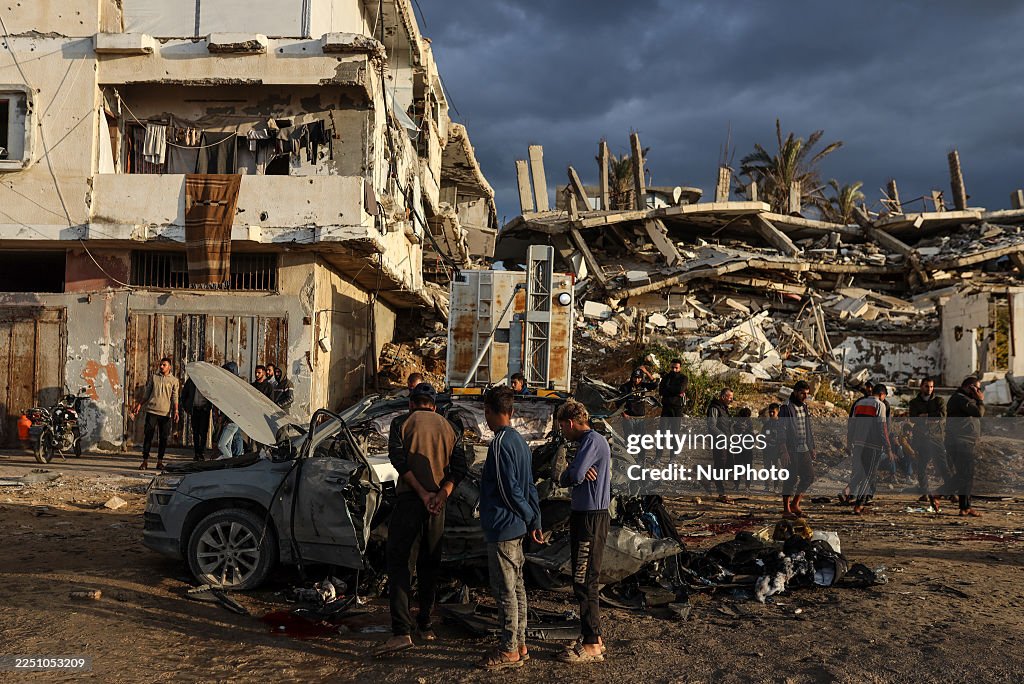 Aftermath Of Israeli Airstrike in Gaza, Palestine