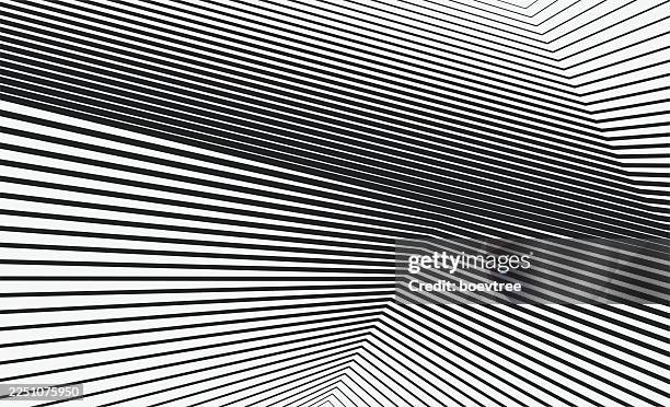 monochrome smooth straight perspective grid element abstract background - converging lines black vector stock illustrations