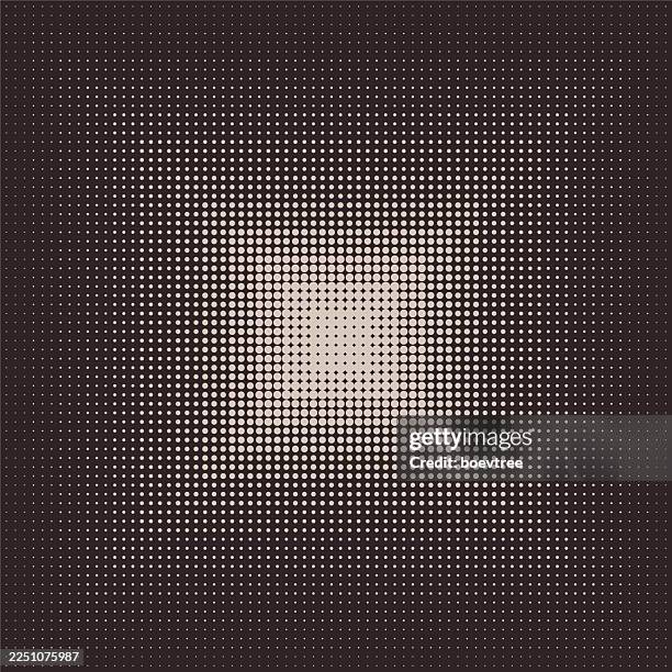 half tone polka dots textured square frame element background - data stream dots stock illustrations