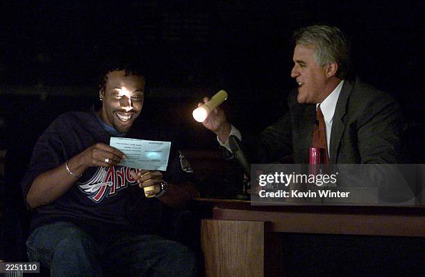 In an effort to conserve energy, 'The Tonight Show with Jay Leno' was taped with no lights. The audience was given flashlights to light the host and...