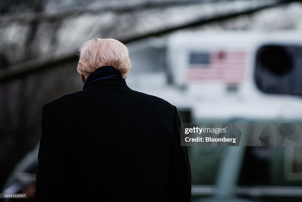 President Trump Departs White House For Maryland