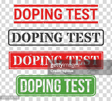 Doping Test - Rubber stamp set on blank background Doping Test - Rubber stamp set on blank background
