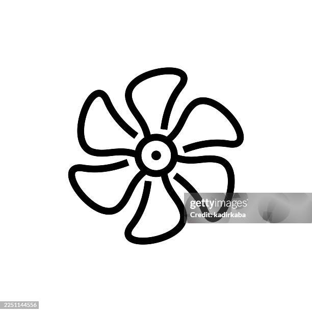 schiffspropeller-symbol - schiffsschraube stock-grafiken, -clipart, -cartoons und -symbole
