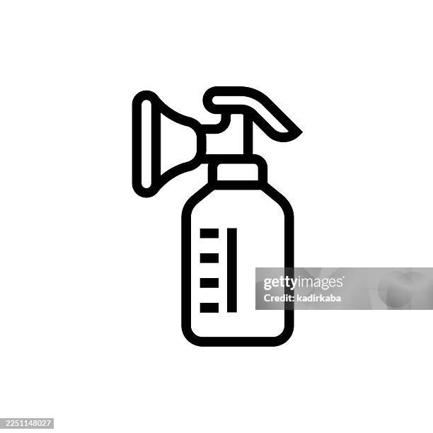 breast pump machine icon - milking machine stock illustrations